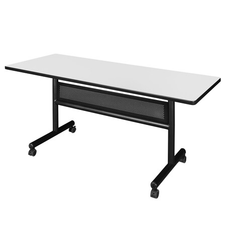 Kobe 60 X 30 In. Flip-Top Training Nesting Table With Modesty Panel- White